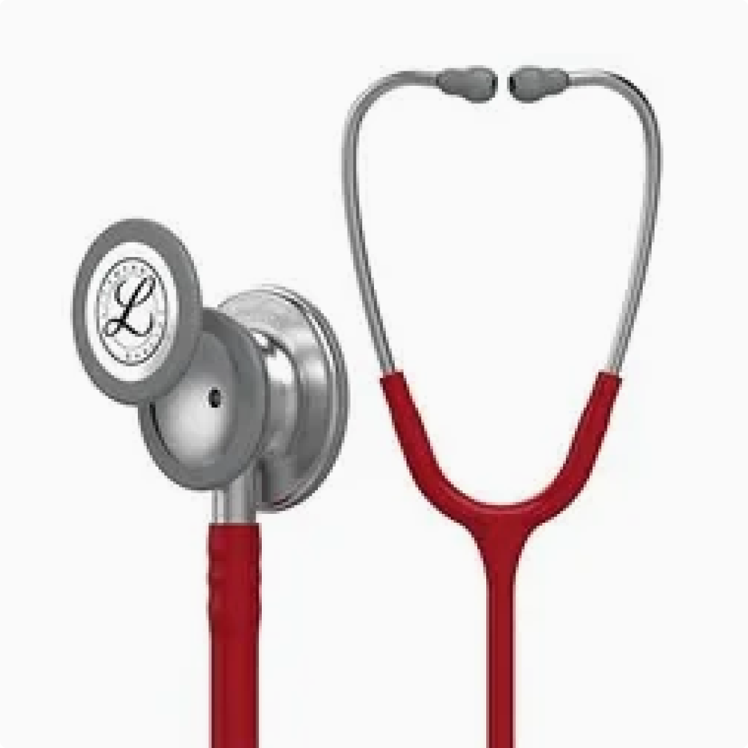 3M Littmann Classic III Monitoring Stethoscope, Burgundy Tube, 27 In, 5627